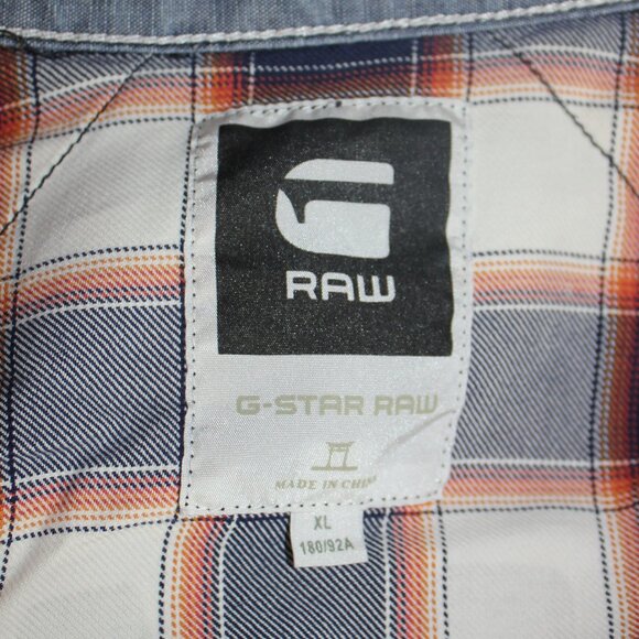 G-Star Raw "Deck Windsor” Short Sleeve Shirt Zip R5204 Cotton men; size XL - Picture 5 of 9